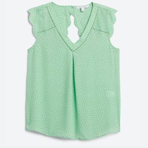 Polka dot mint green top